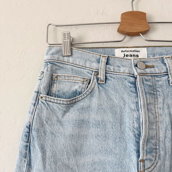 NEW Reformation Serena High Skinny Jeans in Aruba Light Wash Size 25 - Picture 5 of 10